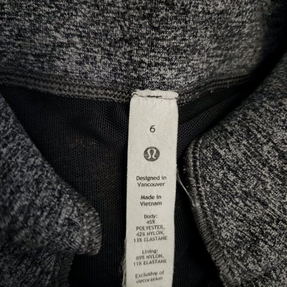 Lululemon Define Jacket Heathered Grey/Black Luon Size 6 Euc - Picture 5 of 9